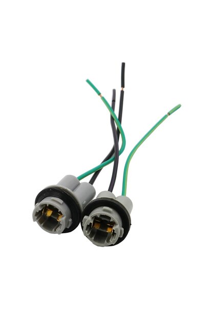 Set de 2 socluri pentru becuri T15 w16w cu fir