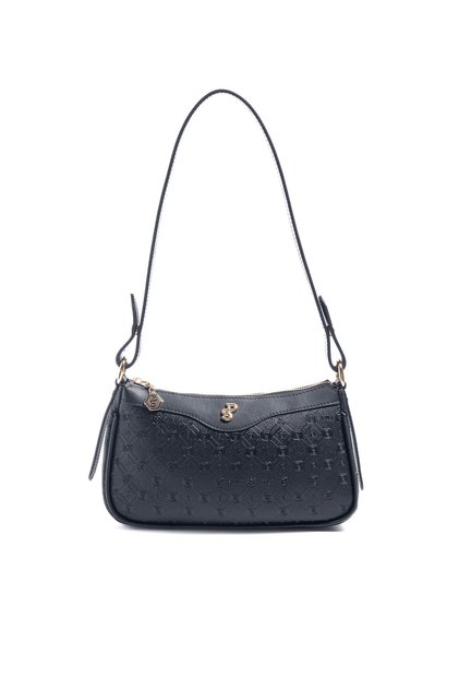 Black - Women's Crossbody Bag with Black Logo Sp1274