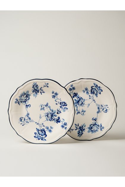 Delftware Porselen 2’li Servis Tabağı (26 cm)