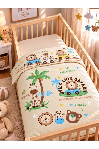 Kids Series Özel Tasarım Modeller %100 Pamuk Bebek Nevresim Kılıfı 100x150 cm