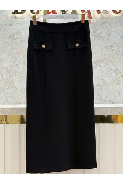 SZ-5489-S Siyah Renk Nora Cepli Dar Etek
