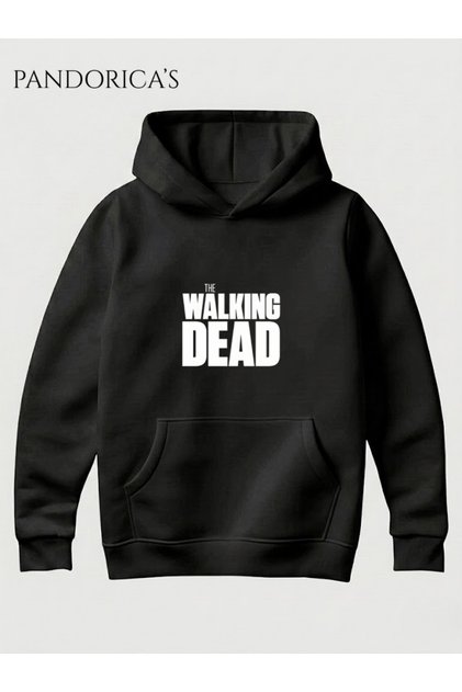 The Walking Dead Design Printed 100% Cotton 3 Thread Winter Hooded Kangaroo Pocket Basic Sweatshirt (Hoodie)