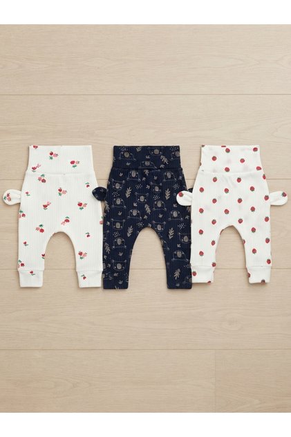 High Waist Ribbed Baby Pajama Bottoms & Single Bottoms