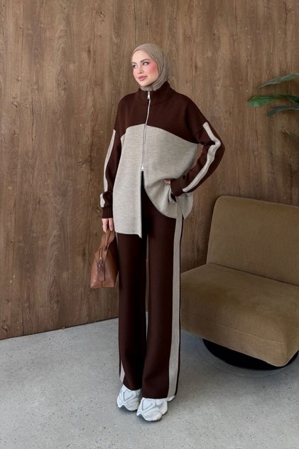 Bero Garnili Zippered Suit Brown