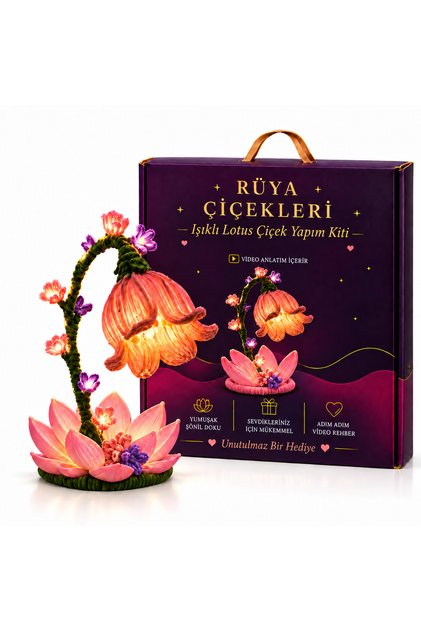 Işıklı Lotus Çiçek Yapım Kiti