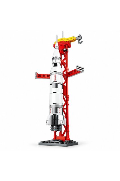 Set de Constructie, Flippy, Model Racheta Spatiala, 93 Piese, 6+, 10x24x5.2 cm, Multicolor