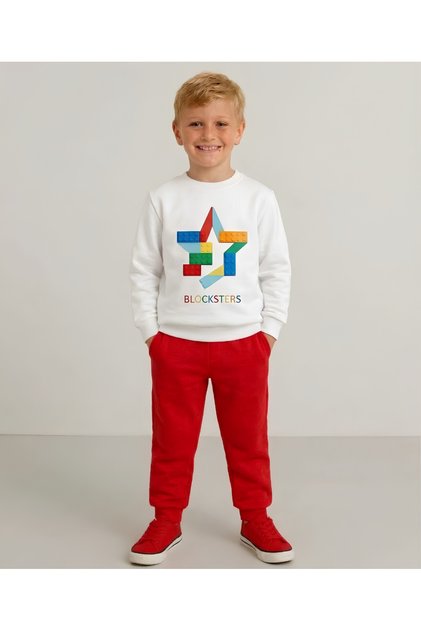 Lego Star Patterned Boys' 3-Stripes Tracksuit Set