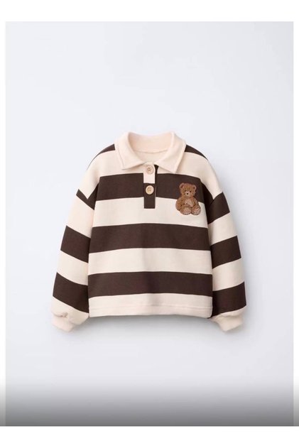 Unisex Yeni Sezon Ayıcık Nakışlı Sweatshirt