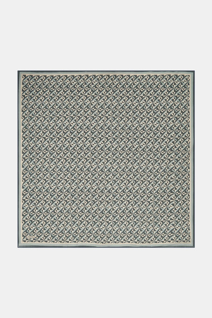 Geometric Pattern Lyocell Scarf Khaki