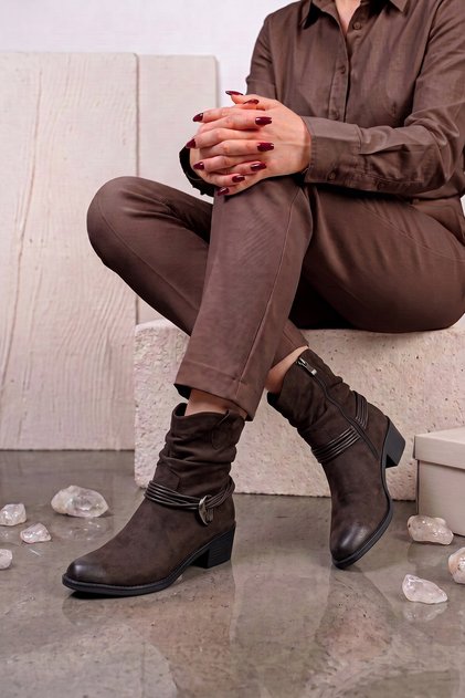 Toris Original Kri̇stebell Imported Special Series Western Women's Boots Brown