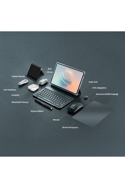 T65 8/128 GB LTE 13.4'' Tablet (Resmi Distribütör Garantili) KILIF+KLAVYE+MOUSE+KULAKLIK+KALEM+STAND HEDİYELİ