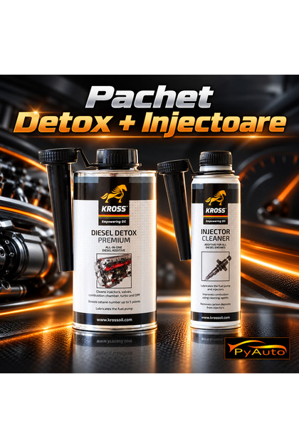 Pachet : ADITIV DIESEL DETOX PREMIUM - 500 ML + ADITIV CURATARE INJECTOARE - 250 ML