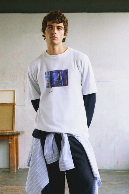 Regular fit grafik tişört