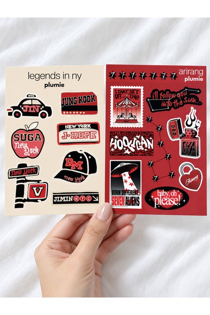 Legends in Ny and Arirang 2-Piece Sticker Sheet Set - Notebook, Agenda