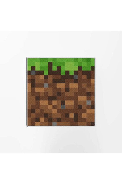 Minecraft Blok Piksel Oyun Temalı Dijital Baskılı Kaymaz Taban Halı