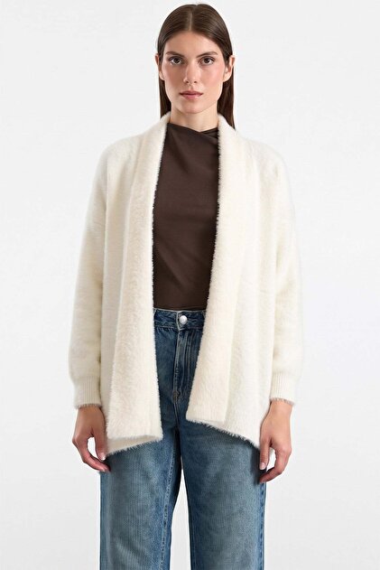 Salaş Soft Fabric Knitwear Cardigan Ekru 8299