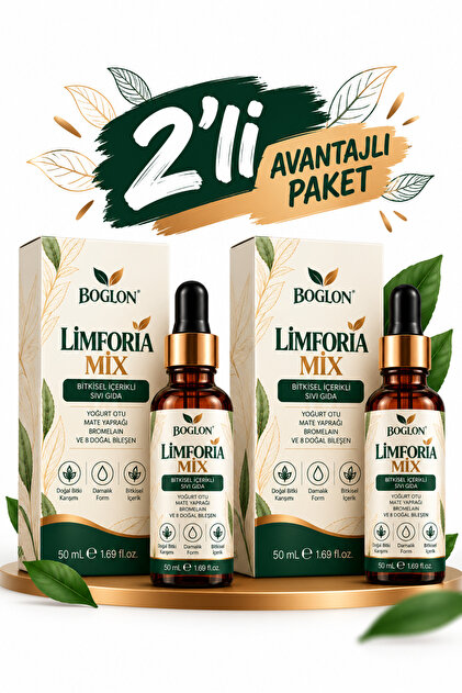 Limforia Lnph Mix Bitkisel Damla & Yoğurt Otu, Bromelain ve Mate Yaprağı İçeren Bitkisel Sıvı Gıda 50 ML 2'li