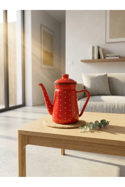 Bakergj 1.5L Kitchen Milk Tea Pot with Lid Elegant Design with Comfortable Top Handle for Daily Use