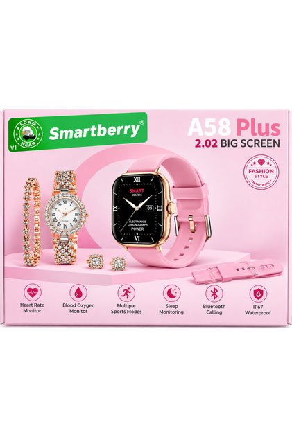 A58 Plus Smart Watch – 2.02″ Big Screen, Bluetooth Calling, IP67 Waterproof