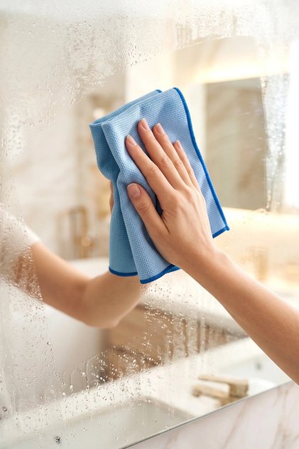 Special Woven Stain-Repellent Microfiber Glass Mirror Cloth 40X40 cm