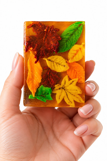 Autumn Themed Soap Slice Handmade Gift Decorative