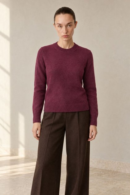 Crew Neck Wool Sweater