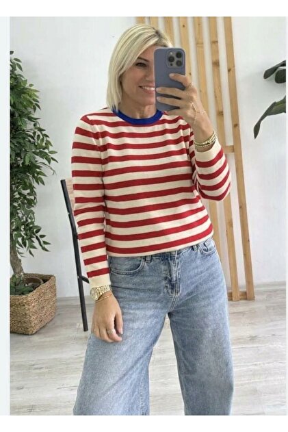 Oversize Colorful Striped Brand Equivalent Premium Sweater