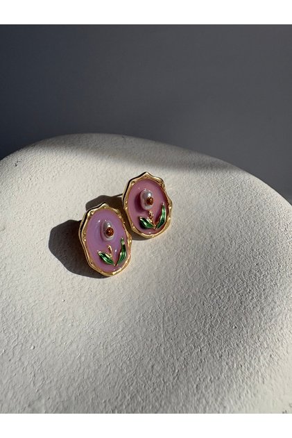 Gold Color Retro Tiny Earrings (2.2 cm)