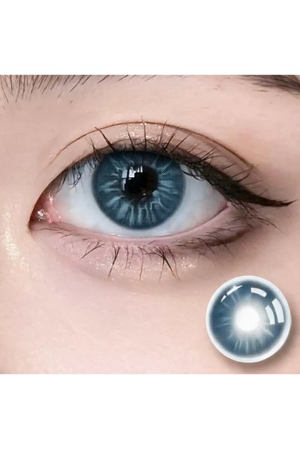 Accesoriu cosmetic pentru ochi - 7 nuanțe, 2 buc, Albastru premium
