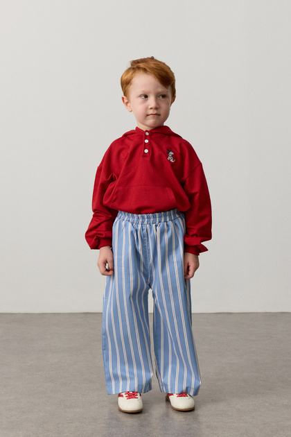 Garni Pocketed Oversize Trousers Blue