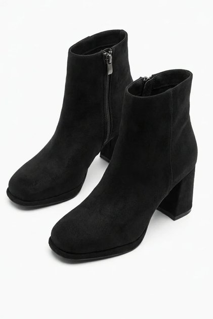 Jazmin Women's Black Suede 7 cm Heeled 5 mm Platform Boots