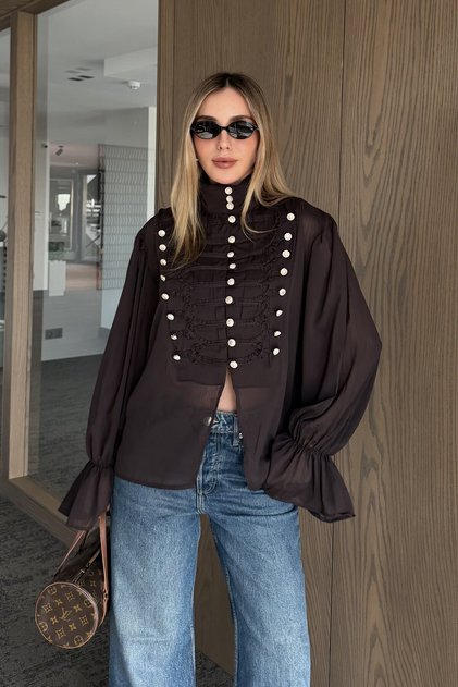 Brown Countess Design Shirt - 5110