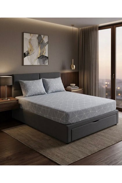 Flannel Double Bed Sheet Set (Flannel-Elastic Bed Sheet 160X200+30 cm)