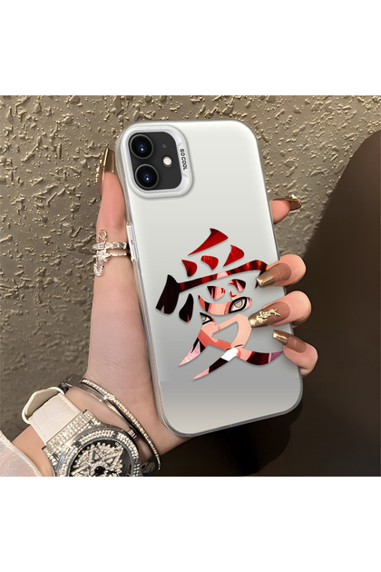 iPhone 11 Uyumlu Yüksek Kaliteli Anime tarzı harf baskılı kılıf, estetik tasarım