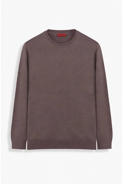 Interview Slim Fit Woven Fabric Rayon Crewneck Sweater