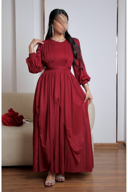 Soft Long Dress – Red