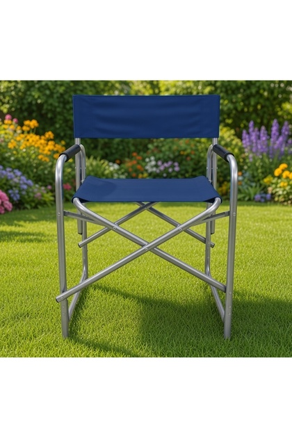 Folding Director Chair with Padded Armrests, Lightweight and Portable Camping Garden Chair
