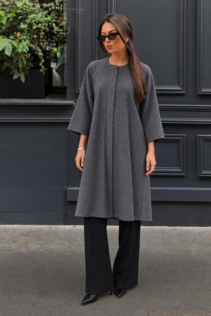 Women's Premium Oversize Long Comfortable Smoked Cashmere Poncho