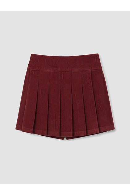 Esvab • Modern & Stylish Girls' Pleated Velvet Shorts Skirt