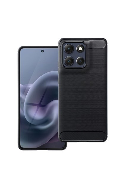 Husă de protecție Carbon pentru Moto G86 5G, neagră