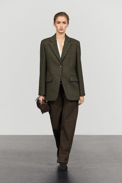 %100 melanj yün blazer