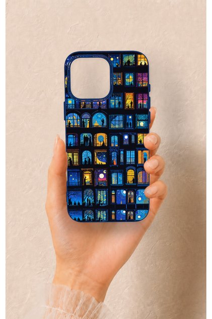 iPhone 16 Pro Max Compatible Night City Stories Patterned Silicone Case