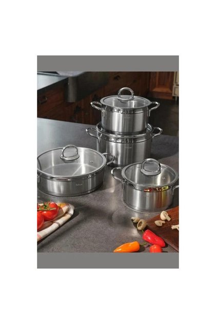 Hisar Orion 8-Piece Stainless Steel Cookware Set