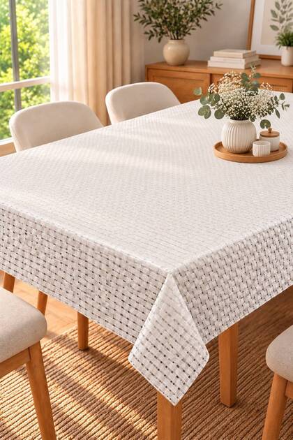 Liquid-Proof Oilcloth Lace Tablecloth | Stain-Resistant, Easy-To-Clean Pvc Tablecloth