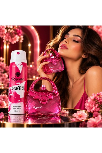 Riposte Graffiti Woman Parfüm EDP 100 ml + 150 ml Deodorant Seti – Çanta Tasarımlı