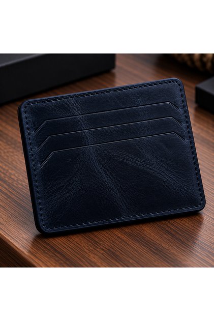 Genuine Leather Unisex Card Holder – Slim Design, Minimalist Multi-Compartment Card Holder Wallet