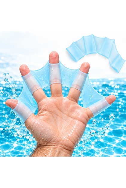 Silicone Swimming Hand Paddle Webbed Fingerless Water Exercise Glove