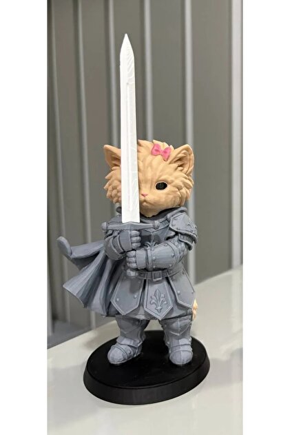 Knight cat figür savaşçı kedi knight kedi figür 10 cm