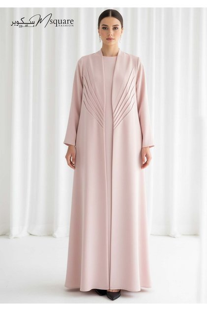 The Sunburst Pink Pleat Abaya
