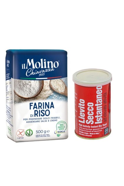 Pachet Faina de Orez Chiavazza, 500 g si Drojdie Uscata, Italmill, 100 g